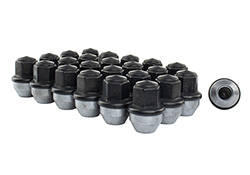 M14 X 1.5 BLACK LUG NUT VEHICLE KIT (24)