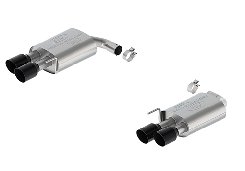 MUSTANG 5.0L TOURING NON-ACTIVE AXLE-BACK W/ GT VALANCE - BLACK TIP