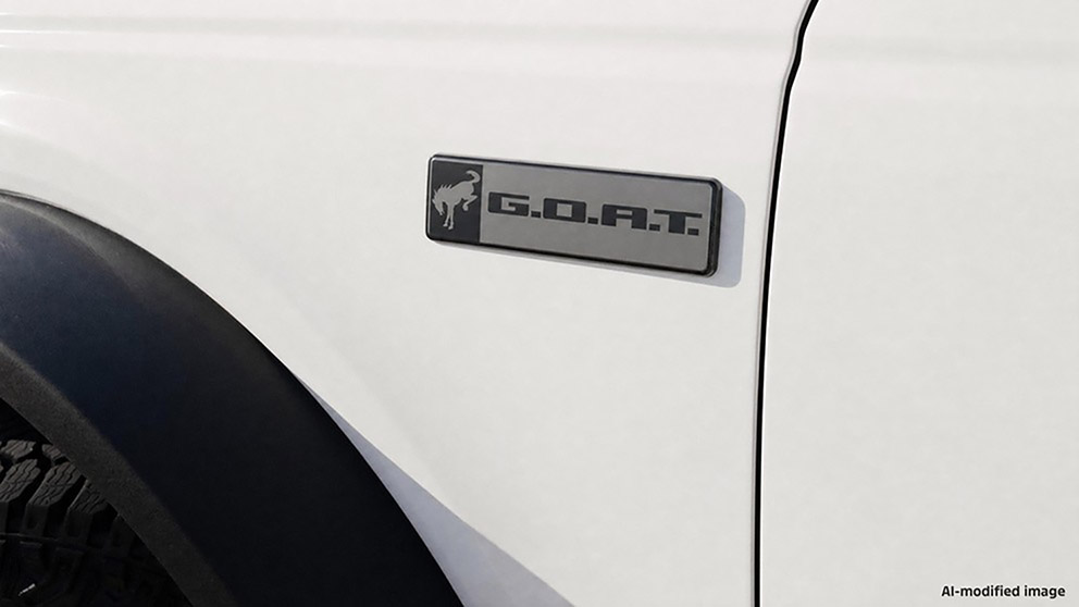 BRONCO/BRONCO SPORT G.O.A.T. BADGE - BLACK/BLACK